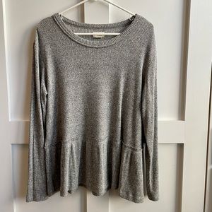 UpWest Ribbed Peplum Top